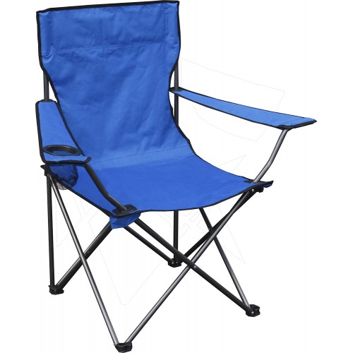   Portable Folding Chair with Arm Rest Cup Holder and Carrying and Storage Bag