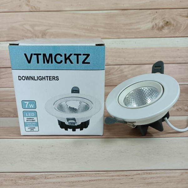 VTMCKTZ Downlighters LED Downlight, 7W Recessed Lighting COB Dimmable