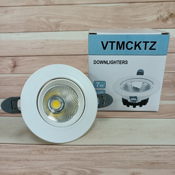 VTMCKTZ Downlighters LED Downlight, 7W Recessed Lighting COB Dimmable