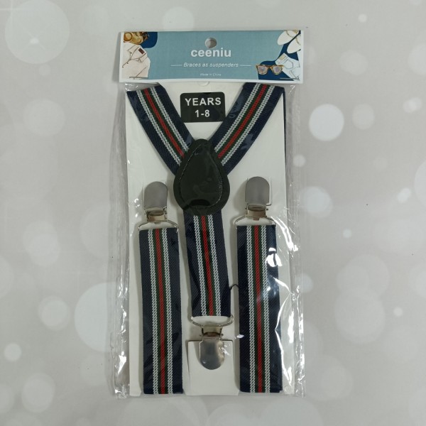 ceeniu Braces as suspenders, Striped Suspenders, 3...