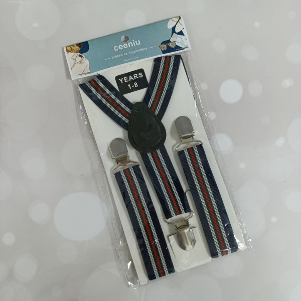 ceeniu Braces as suspenders, Striped Suspenders, 3 Clip-on Y-Back Braces Pants (Size : As shown)