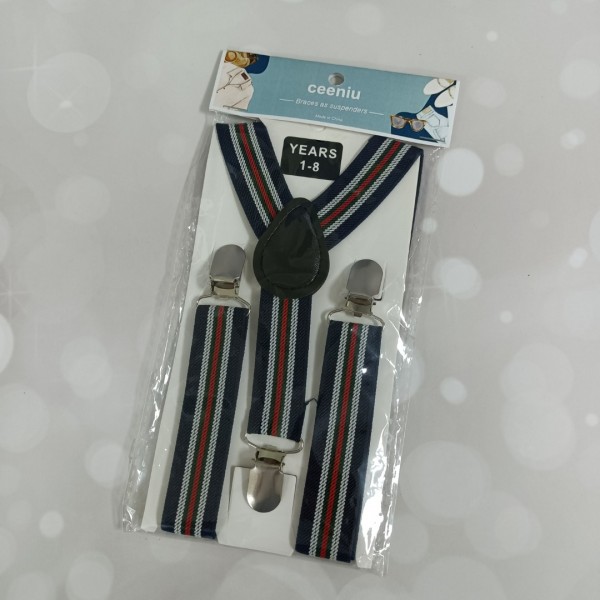 ceeniu Braces as suspenders, Striped Suspenders, 3 Clip-on Y-Back Braces Pants (Size : As shown)