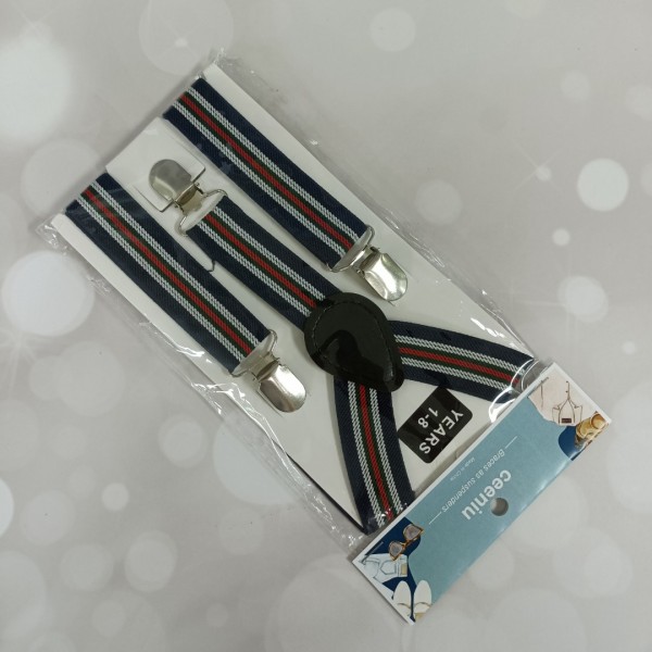 ceeniu Braces as suspenders, Striped Suspenders, 3 Clip-on Y-Back Braces Pants (Size : As shown)