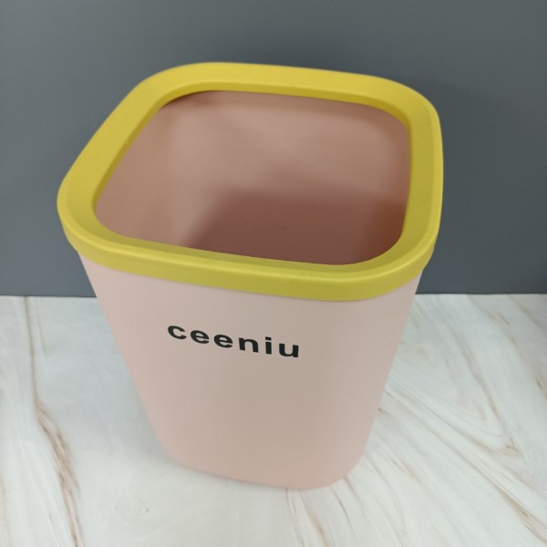 ceeniu Waste bins for household use, 1 Pack Plastic Waste Bin for Home/Office/Under Desk