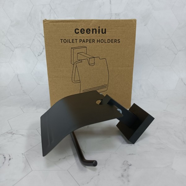 ceeniu Toilet paper holders Toilet Paper Holder, Matte Black, Bathroom Accessories