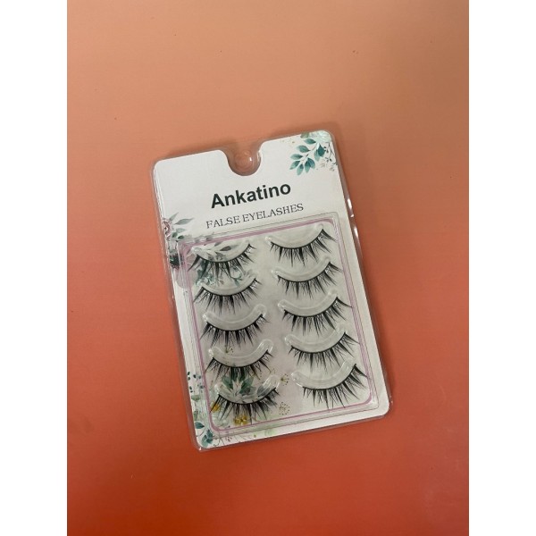 Ankatino False Eyelashes, Natural 5 pair for Eye-L...